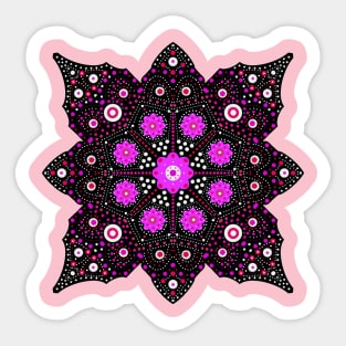 Pink Flower Mandala Sticker